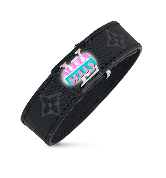 L-V Shape Designer Slim Bracelet 'Black'