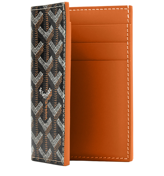 G0-Y4RD Monogram Luxury Luxury Folder Card Wallet 'Black Tan'