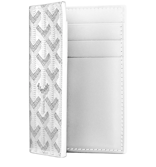 G0-Y4RD Monogram Luxury Luxury Folder Card Wallet 'White'