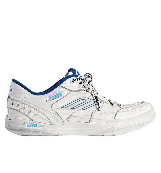 B<L3NC1G4 Avant-Garde Luxury Coastal Designer Worn-Out 'White-Blue'